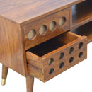 Brass Inlay Cut 4 Drawer TV Unit With Storage by Lavishway | TV Units Cabinets-22004