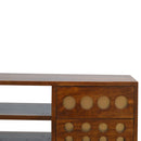 Brass Inlay Cut 4 Drawer TV Unit With Storage by Lavishway | TV Units Cabinets-22003