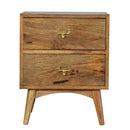 Nordic Solid Wood 2 Drawers Bedside Table by Lavishway | Bedside Tables-21951
