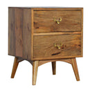 Nordic Solid Wood 2 Drawers Bedside Table by Lavishway | Bedside Tables-21950