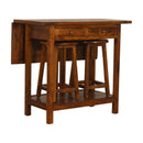 Breakfast 2 Stools Chestnut Table by Lavishway | -21974