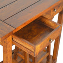 Breakfast 2 Stools Chestnut Table by Lavishway | -21980