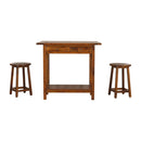 Breakfast 2 Stools Chestnut Table by Lavishway | -21977