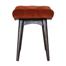 Bourton Red Velvet Curved Bench by Lavishway | Benches & Storage Benches-21769