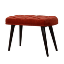 Bourton Red Velvet Deep Button Bench by Lavishway | Benches & Storage Benches-21749