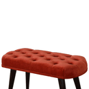 Bourton Red Velvet Deep Button Bench by Lavishway | Benches & Storage Benches-21754