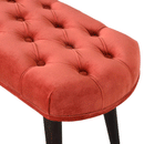 Bourton Red Velvet Deep Button Bench by Lavishway | Benches & Storage Benches-21753