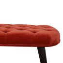 Bourton Red Velvet Deep Button Bench by Lavishway | Benches & Storage Benches-21756