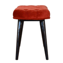 Bourton Red Velvet Deep Button Bench by Lavishway | Benches & Storage Benches-21751