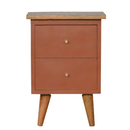 Bourton Red Painted 2 Drawers Bedside Table by Lavishway | Bedside Tables-21725