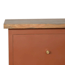 Bourton Red Painted 2 Drawers Bedside Table by Lavishway | Bedside Tables-21730