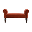 Bourton Brick Red Velvet Bench by Lavishway | Benches & Storage Benches-21683