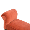 Bourton Brick Red Velvet Bench by Lavishway | Benches & Storage Benches-21689
