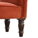 Bourton Brick Red Velvet Bench by Lavishway | Benches & Storage Benches-21688