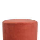 Bourton Brick Red Velvet Footstool by Lavishway | Footstool-21672