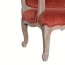 Bourton Brick Red Velvet Armchair by Lavishway | Armchairs-21655