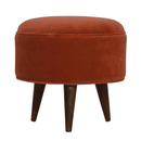 Bourton Red Velvet Nordic Style Footstool by Lavishway | Footstool-21626