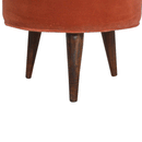 Bourton Red Velvet Nordic Style Footstool by Lavishway | Footstool-21629