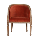 Bourton Brick Red Velvet Occasional Chair by Lavishway | Armchairs-21611