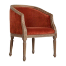 Bourton Brick Red Velvet Occasional Chair by Lavishway | Armchairs-21610