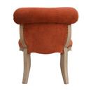 Bourton Brick Red Velvet Accent Chair by Lavishway | Bedroom Chairs-21596