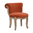 Bourton Brick Red Velvet Accent Chair by Lavishway | Bedroom Chairs-21594