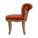 Bourton Brick Red Velvet Accent Chair by Lavishway | Bedroom Chairs-21597