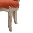 Bourton Brick Red Velvet Accent Chair by Lavishway | Bedroom Chairs-21600