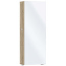 Bright Oak Finish Tall Shoe Rack Cabinet by Lavishway | Shoe Cabinets-44036