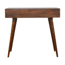 Bristol Chestnut Finish 1 Carved Drawer Desk by Lavishway | Reclaimed Wood Desks-57215