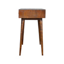 Bristol Chestnut Finish 1 Carved Drawer Desk by Lavishway | Reclaimed Wood Desks-57214