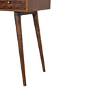 Bristol Chestnut Finish 1 Carved Drawer Desk by Lavishway | Reclaimed Wood Desks-57213