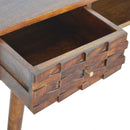Bristol Chestnut Finish 1 Carved Drawer Desk by Lavishway | Reclaimed Wood Desks-57210