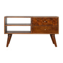 Bristol Chestnut Finish 2 Drawers TV Unit by Lavishway | TV Units Cabinets-57223