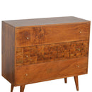 Bristol Solid Wood Carved 3 Chest Of Drawers by Lavishway | Chest Of Drawers-57231