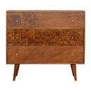 Bristol Solid Wood Carved 3 Chest Of Drawers by Lavishway | Chest Of Drawers-57229