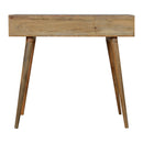 Bristol Oak Finish 1 Carved Drawer Desk by Lavishway | Reclaimed Wood Desks-57172