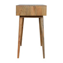 Bristol Oak Finish 1 Carved Drawer Desk by Lavishway | Reclaimed Wood Desks-57171