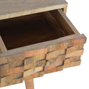 Bristol Oak Finish 1 Carved Drawer Desk by Lavishway | Reclaimed Wood Desks-57167