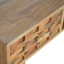 Bristol Oak Finish 1 Carved Drawer Desk by Lavishway | Reclaimed Wood Desks-57169