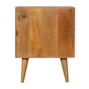 Bristol Oak Carved Drawer Bedside Table by Lavishway | Bedside Tables-57276