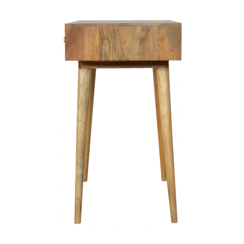 Bristol Oak Finish 2 Drawers Console Table by Lavishway | Hallway Console Table-57200