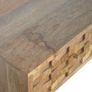 Bristol Oak Finish 2 Drawers Console Table by Lavishway | Hallway Console Table-57198