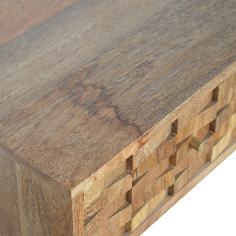 Bristol Oak Finish 2 Drawers Console Table by Lavishway | Hallway Console Table-57198