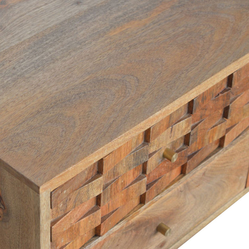 Bristol Oak Finish 2 Drawers Wooden TV Unit by Lavishway | TV Units Cabinets-57183