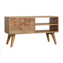 Bristol Oak Finish 2 Drawers Wooden TV Unit by Lavishway | TV Units Cabinets-57179
