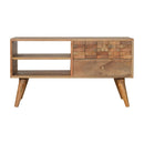 Bristol Oak Finish 2 Drawers Wooden TV Unit by Lavishway | TV Units Cabinets-57180