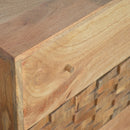 Bristol Oak Finish Carved 3 Chest Of Drawers by Lavishway | Chest Of Drawers-57260