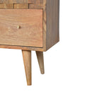 Bristol Oak Finish Carved 3 Chest Of Drawers by Lavishway | Chest Of Drawers-57259