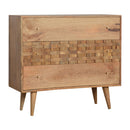 Bristol Oak Finish Carved 3 Chest Of Drawers by Lavishway | Chest Of Drawers-57255
